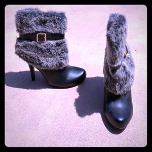 Faux Fur High Heel Boots